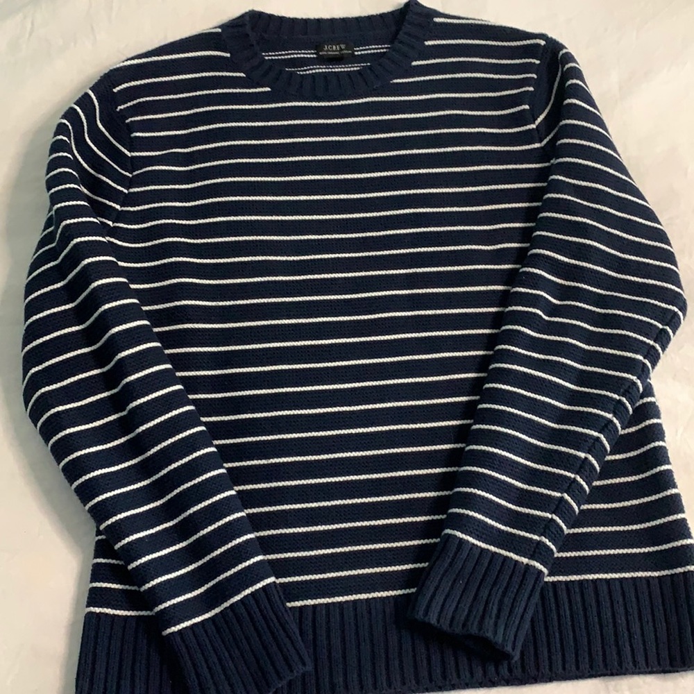 J.Crew men’s (unisex?) navy striped sweater